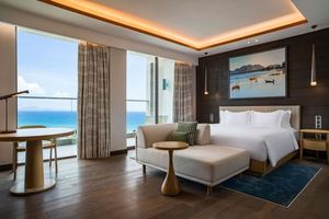 Juego de Muebles para Hotel de 5 Estrellas <span class=keywords><strong>Blu</strong></span> Resort Cam Ranh, Cama y Silla de Madera Sólida Personalizada, Ecológica, para Apartamento/Dormitorio - Product Image 3