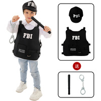 Chaleco de Policía para Niños, Disfraz de FBI, Ropa para Representaciones Escénicas, Poliéster para Niños, Zhejiang Sin Etiqueta, FBI58 Seguridad