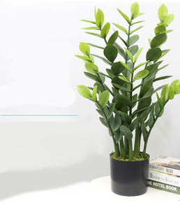 Arbre de coco artificiel en plastique vert, décoration de bureau, plante pour rocher décoratif, pour Noël et Pâques - Product Image 4