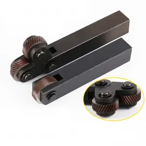 26mm Knurling Tool Steel Dia Dual/Single Wheels Linear Pitch Knurl Set Lathe Cutter Machine Tools 0.6mm-3.0mm