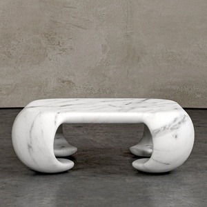 Table basse en <span class=keywords><strong>travertin</strong></span> gris argenté sur mesure, forme naturelle, pierre organique, mobilier de luxe pour <span class=keywords><strong>salon</strong></span>, décoration intérieure - Product Image 5