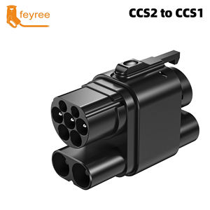 Adaptador de Carga para Vehículos Eléctricos Feyree, CCS2 a CCS1, Adaptador de Corriente Continua con Tipo 2 a J1772 AC+DC para Autos Eléctricos en América, Estación de Carga Pública para Vehículos Eléctricos - Product Image 1