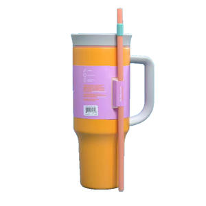 Mug à café isotherme à double paroi en acier inoxydable de haute qualité, 40 oz, anti-fuite, avec paille et poignée, pour l'aventure, les voyages en plein air, 24h - Product Image 4