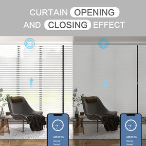 Cortina de cebra de elevación eléctrica, <span class=keywords><strong>tela</strong></span> de tres capas, cortina Shangri-La, cortinas de lujo para sala de estar de Hotel - Product Image 3