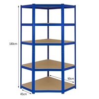 Rayonnage d'angle Rayonnage à 5 niveaux Étagère de rangement sans verrou Étagère de rangement à usage intensif