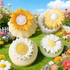 Moule en silicone de haute qualité, écologique, facile à démouler, pour bougies d'aromathérapie, tournesol, petite <span class=keywords><strong>marguerite</strong></span>, pour la fabrication de bougies DIY - Product Image 6