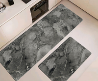 Tapis de cuisine en mousse PVC imperméable à motif floral, moderne et minimaliste, double face texturée, facile à nettoyer, vente en gros