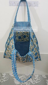 Bolsa de Mano de Algodón de Color Sólido Estilo Bohemio, Bolsa de Compras Grande con Parte Superior Abierta, Reutilizable, Ecológica, para Uso en Todas las Estaciones - Product Image 2