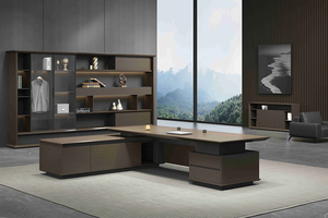 Meubles de bureau pour PDG, bureau de direction en forme de L, bureau d'angle pour directeur, bureau de chef de direction, bureau de gestionnaire - Product Image 2