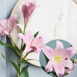 Arrangement <span class=keywords><strong>de</strong></span> lys artificiels réalistes imprimés en 3D <span class=keywords><strong>de</strong></span> qualité supérieure, <span class=keywords><strong>bouquet</strong></span> <span class=keywords><strong>de</strong></span> <span class=keywords><strong>mariée</strong></span>, remplissage <span class=keywords><strong>de</strong></span> vase, artisanat DIY, toucher naturel, longue durée - Product Image 2