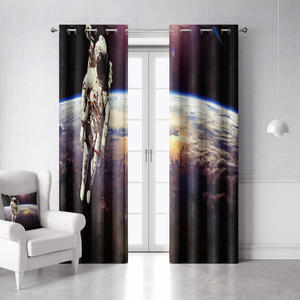 अंतरिक्ष यात्री रंगीन HD 3d डिजिटल मुद्रित बच्चों पर्दे स्वीकार Oem Multisize शानदार स्टार कार्टून बेडरूम खिड़की - Product Image 2