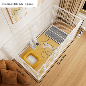 Jaulas y casas para mascotas: Valla moderna de hierro para perros, transpirable, a prueba de mordidas, duradera, para uso doméstico, combinable, para perros pequeños y medianos, Teddy, Corgi, puerta de aislamiento. - Product Image 1