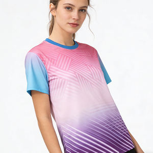 T-shirt de sport personnalisé avec logo, multicolores, léger, respirant, à séchage rapide, pour l'entraînement en salle de sport, évacuant l'humidité, pour la course à pied - Product Image 4