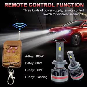 หลอดไฟหน้ารถยนต์ H4 แบบ LED กระพริบ 12V 100W สามสี พร้อมรีโมทคอนโทรล ใช้ได้กับรถยนต์ทั่วไป ความสว่าง 10000 ลูเมนส์ รับประกัน 2 ปี - Product Image 6