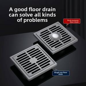 فلتر مضاد للروائح من الفولاذ المقاوم للصدأ 304 من أويوانفا، مصفاة أرضية ثنائية الاستخدام لغسالة الملابس والحمام والمرحاض - Product Image 5