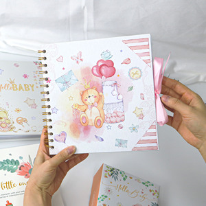 Libro di scarto fatto da te personalizzato all'ingrosso 20.5x20.5cm oro sventola Scrapbooking <span class=keywords><strong>Album</strong></span> fotografico per il diario di famiglia della bambina a spirale Scrapbook - Product Image 2