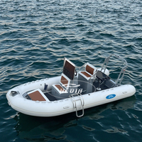 Coque de bateau en aluminium soudé de 16 pieds Bateau de pêche gonflable 5m avec petit moteur
