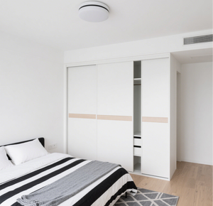 Balom Upscale Modern <strong>Flat</strong> <strong>Pack</strong> Bedroom Furniture Durable Premium MDF Sliding Door <strong>Wardrobe</strong> with Wood Trim Home Furniture - Product Image 3