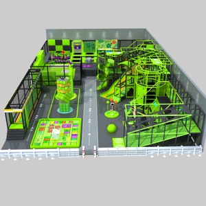 Custom Design Commercial Playground Indoor Indoor Playground Equipment Interactive Kids <b>Trampoline</b> Park with Large Slide - Product Image 3