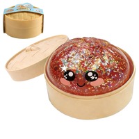 Shiny Buns Shiny Powder Mantou Bun Mystery Box Bola Warna Mainan Sensorik Makanan Anti Tekanan Ekstrusi