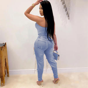 <span class=keywords><strong>Jeans</strong></span> <span class=keywords><strong>Donna</strong></span> Super <span class=keywords><strong>Corti</strong></span> con Frange Aderenti Moda 2026 - Product Image 6