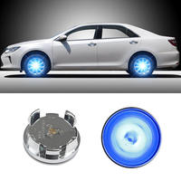 Juego de 4 Tapas Centrales Flotantes para Ruedas de Coche con Luz LED de 56 mm, 61 mm, 65 mm, 68 mm y 75 mm para BMW, Mercedes Benz, Audi, VW