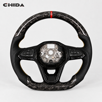 Volant sport personnalisé en fibre de carbone forgée pour Volkswagen T-Roc Polo Bora Passat Golf7/8 Golf GTI MK8 Modèles 2010-2024
