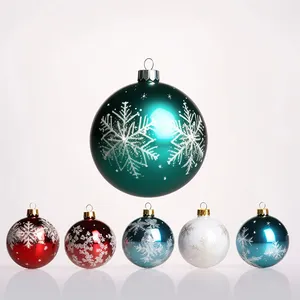 Painted Ball Decoration House Set Decoration Christmas Ball Christmas Tree Ornaments