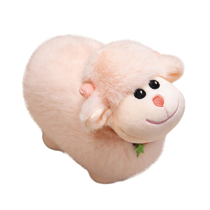 Nuevo Peluche de Oveja <span class=keywords><strong>Mimi</strong></span>, Muñeco de Peluche de 25 cm, Felpa Suave, Franela, Lindo Collar, Algodón PP Súper Suave, Alivio del Estrés, Boda, MOQ Bajo, ODM - Product Image 1