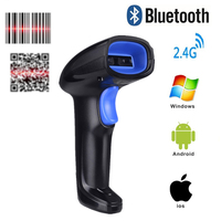 Lector de Códigos de Barras 2D Inalámbrico BT, Escáner de Códigos QR con 20 Horas de Autonomía Continua, Compatible con Windows/Android/iOS, Disponible en Stock