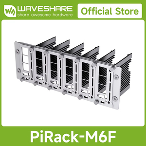 Kit de cluster de serveurs multi-nœuds PiRack-M6F pour Raspberry Pi 4/5, rack tout en alliage d'aluminium de 10 pouces, espace de montage de 2U de hauteur K425 - Product Image 6