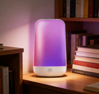 Lampe de nuit intelligente LED USB RGB blanche moderne et créative avec télécommande, alimentée par capteur, pour la décoration de la maison et du salon