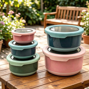 Boîte de conservation en acier inoxydable avec couvercle, boîte à lunch isotherme, boîte de conservation alimentaire pour la cuisine quotidienne - Product Image 3