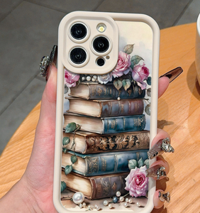 เคสโทรศัพท์ลายชั้นวางหนังสือสไตล์วินเทจ |   ของขวัญสำหรับคนรักหนังสือ |   ฝาครอบป้องกันซิลิโคนแบบนุ่ม - Product Image 2