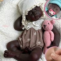 Poupées Reborn LouLou en Silicone Intégral Teint Foncé, Réalistes, 20 Pouces, avec Sucette – Vente en Gros Fabricant