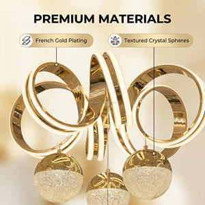 Lampada a Sospensione LED di Lusso Contemporanea 150W <span class=keywords><strong>per</strong></span> Soggiorno, Sala da Pranzo, Camera da Letto - Lampadario Moderno <span class=keywords><strong>per</strong></span> Hotel, Villa, Caffè - <span class=keywords><strong>Materiale</strong></span> Durevole - Product Image 3