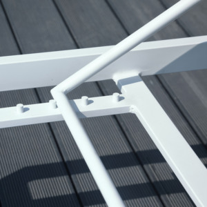 Chaise longue de plage moderne et portable en métal pliable pour patio, lit de repos extérieur en aluminium - Product Image 5