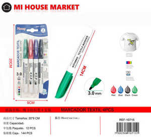 Pennarelli per Tessuti Plenny 3mm 4 Pezzi per Lavorazione Tessile - Product Image 3