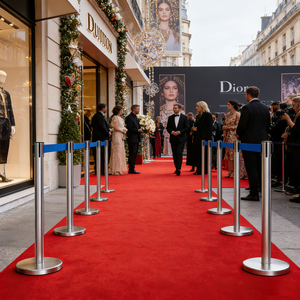 Wholesale Custom Logo <strong>Retractable</strong> Belt <strong>Barrier</strong> Security Stanchion Portable Queue <strong>Barrier</strong> for Airport &amp; Event Management - Product Image 2