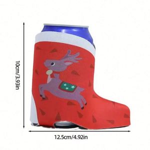 Bota Navideña Vintage, Regalos y Recuerdos Perfectos para Fiestas Navideñas, Recuerdos Divertidos Personalizados para Fiestas Navideñas, Neopreno, En Stock - Product Image 4