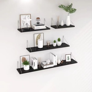 Étagère murale en bois rectangulaire à 3 niveaux, rangement polyvalent durable pour bureau et salon - Product Image 4