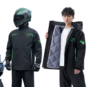 Veste et pantalon de pluie pour <span class=keywords><strong>moto</strong></span> imperméables et coupe-vent avec logo personnalisé, poncho de pluie à corps séparé pour la randonnée, les voyages - Product Image 1