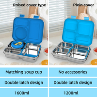 Aohea Mignonne boîte à lunch Bento portable en acier inoxydable avec logo personnalisé Conteneur à lunch étanche pour enfants sans BPA Pot à soupe