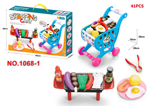 Vente chaude transfrontalière jouer <span class=keywords><strong>maison</strong></span> jouets non toxique Simulation cuisine ensemble enfants jeu de rôle Kits Barbecue fruits de mer Hambourg jouets - Product Image 3