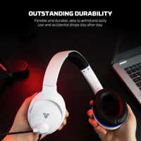 FANTECH Headset Gaming berkabel MH89, mikrofon Omnidirectional 3.5mm TRRS Jack Headset ringan untuk Gaming PC