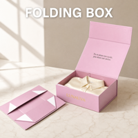Boîte cadeau pliable magnétique en carton rigide personnalisée, expédition à plat, estampage à chaud, emballage pliable, emballage de luxe pour vêtements, marque de chaussettes