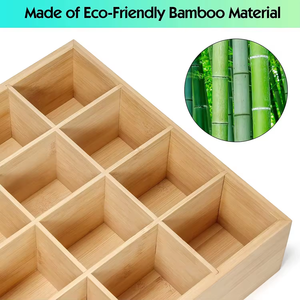 Men's Clothing <strong>Storage</strong> Organizer <strong>Box</strong> Wall Mounted Bamboo <strong>Tie</strong> Rack for Displaying and Organizing <strong>Ties</strong> Rectangle Home Decor - Product Image 4