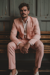 Men's 2 Piece <b>Suit</b> Slim Fit Formal Business <b>Suit</b> Set with Blazer and Trousers for Wedding Office Party Reception Evening Wear - Product Image 5