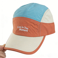 Gorro de 7 Paneles de Poliéster Impermeable de Secado Rápido con Logotipo Bordado Personalizado OEM de Alta Calidad, Gorra de Correr Personalizada para Hombre