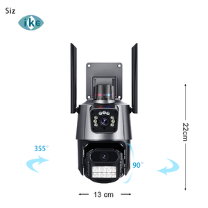Caméra de sécurité PTZ Ikevision V380pro à double objectif, 2 écrans, 360 degrés, 6MP, WIFI, 4G, étanche, alarme de mouvement, sirène, lumière, cloud - Product Image 2